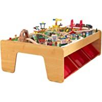 KidKraft- Juguete de vías de tren y mesa con cascada y montaña- de madera- para niños- juego clásico de actividades…